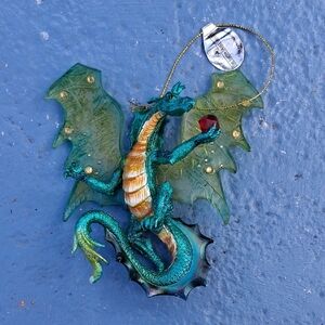 Green and Gold Dragon Ornament for Reptile Lovers